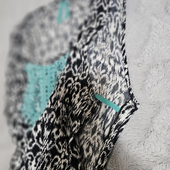 THML Turquoise Embroidered Tank Maxi Dress Boho Large - Picture 7 of 10